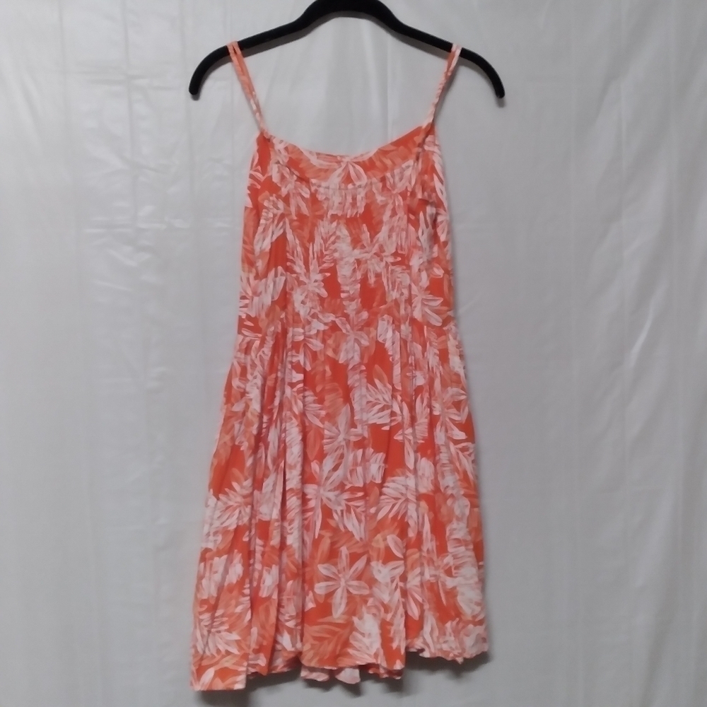 🦋 Apricot Orange Palm Leaf Dress Medium - Picture 8 of 9